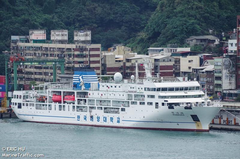 hannara (Training Ship) - IMO 9807279, MMSI 441273000, Call Sign D7TU under the flag of Korea