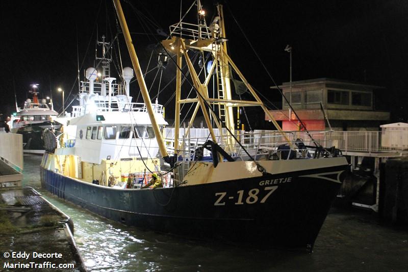 z187 grietje (Fishing vessel) - IMO , MMSI 205258000, Call Sign OPHE under the flag of Belgium