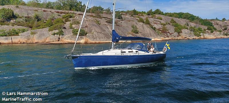 first blue (Sailing vessel) - IMO , MMSI 265803260 under the flag of Sweden