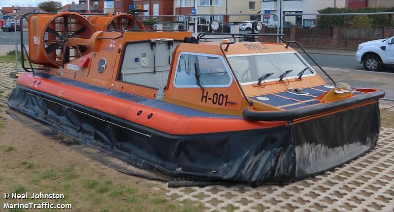 rnli hovercraft h001 (SAR) - IMO , MMSI 232024685 under the flag of United Kingdom (UK)