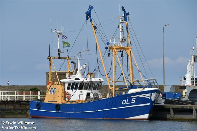 ol5 jacob sr (Fishing vessel) - IMO , MMSI 244170523, Call Sign PDKV under the flag of Netherlands