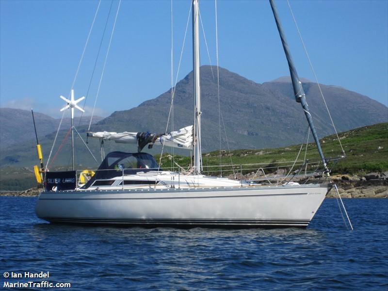 silver lining (Sailing vessel) - IMO , MMSI 235093849, Call Sign MZQT5 under the flag of United Kingdom (UK)