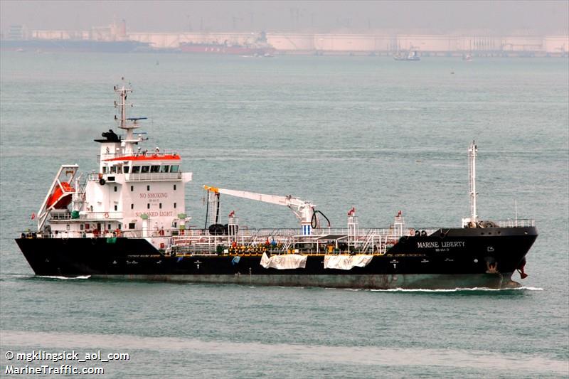 marine liberty (Oil Products Tanker) - IMO 9578488, MMSI 565551000, Call Sign 9V8492 under the flag of Singapore