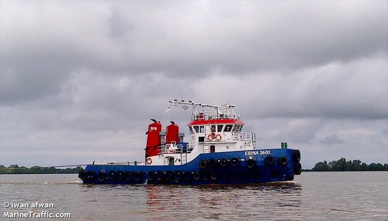 tb.erina1601 (Tug) - IMO , MMSI 525200043 under the flag of Indonesia