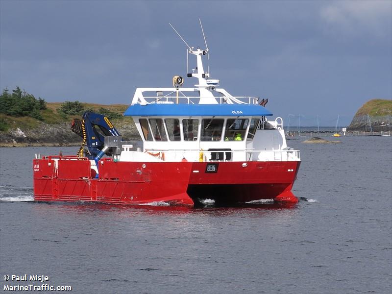 olga (Dredging or UW ops) - IMO , MMSI 257509700, Call Sign LG7285 under the flag of Norway