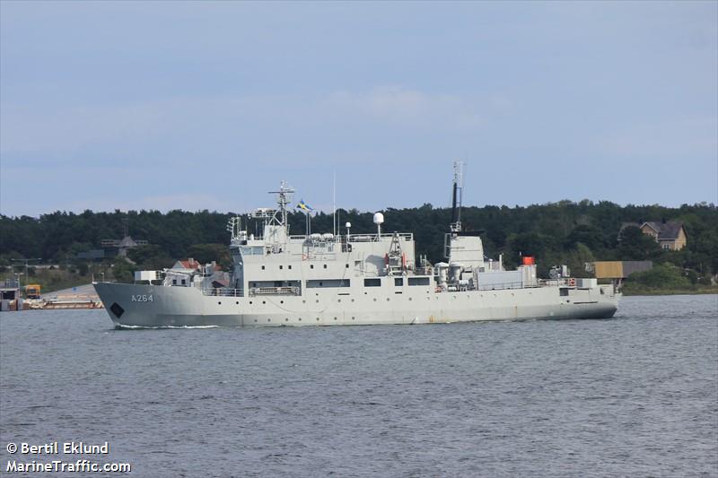 trosso tender (Military ops) - IMO , MMSI 265706810, Call Sign 7SA2564 under the flag of Sweden