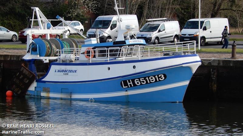 fv laudacieux (Fishing vessel) - IMO , MMSI 227601110, Call Sign FH6636 under the flag of France