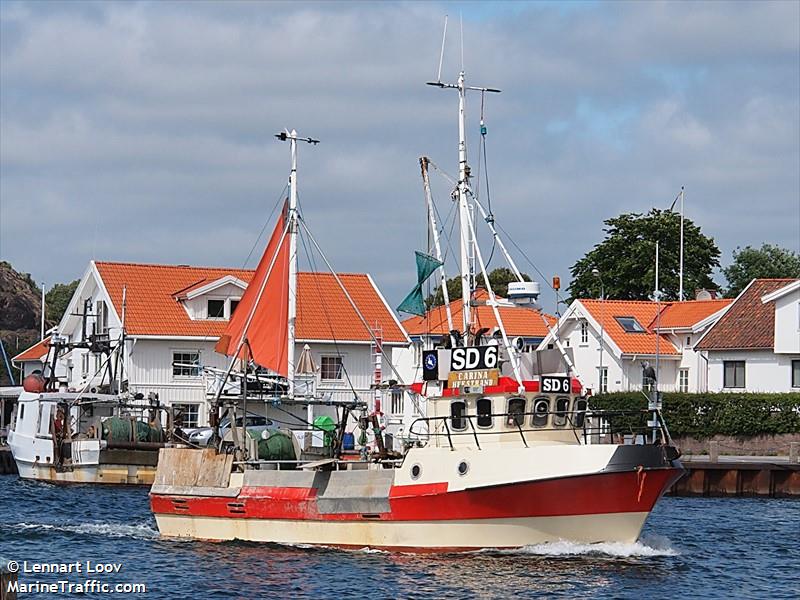 sd6 carina (Fishing vessel) - IMO , MMSI 266355000 under the flag of Sweden