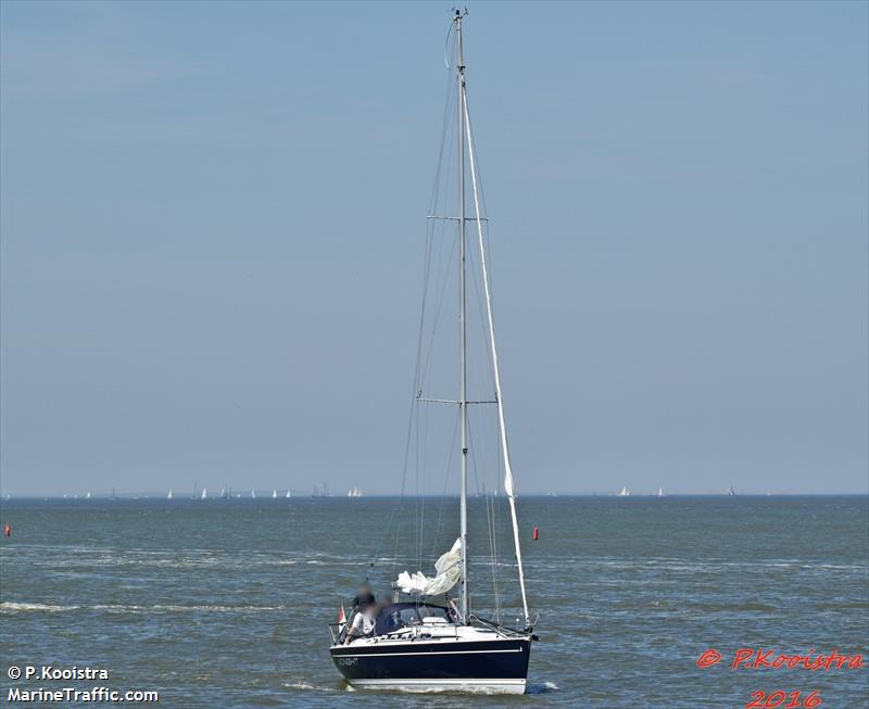 midnight (Sailing vessel) - IMO , MMSI 244810077, Call Sign PB7287 under the flag of Netherlands