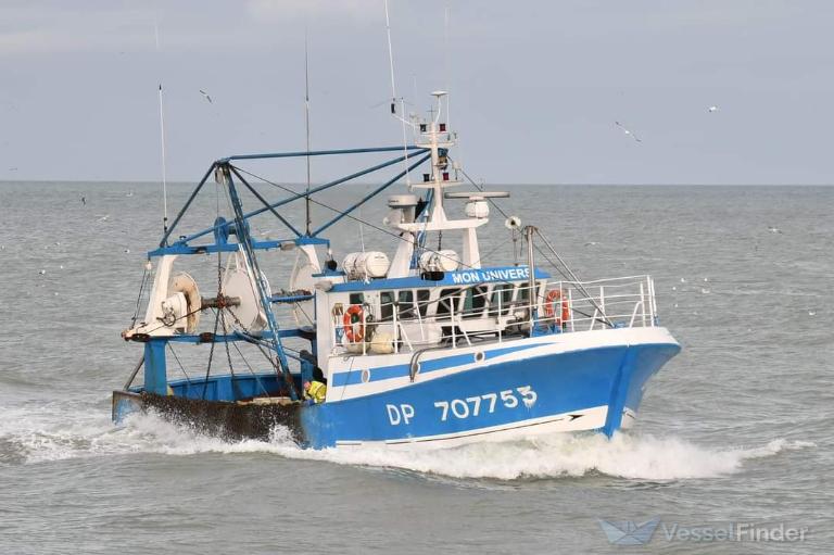 fv mon univers (Fishing vessel) - IMO 8541347, MMSI 228112700, Call Sign FVPR under the flag of France