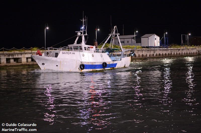 san pio (Fishing vessel) - IMO , MMSI 247084740, Call Sign IWPU under the flag of Italy