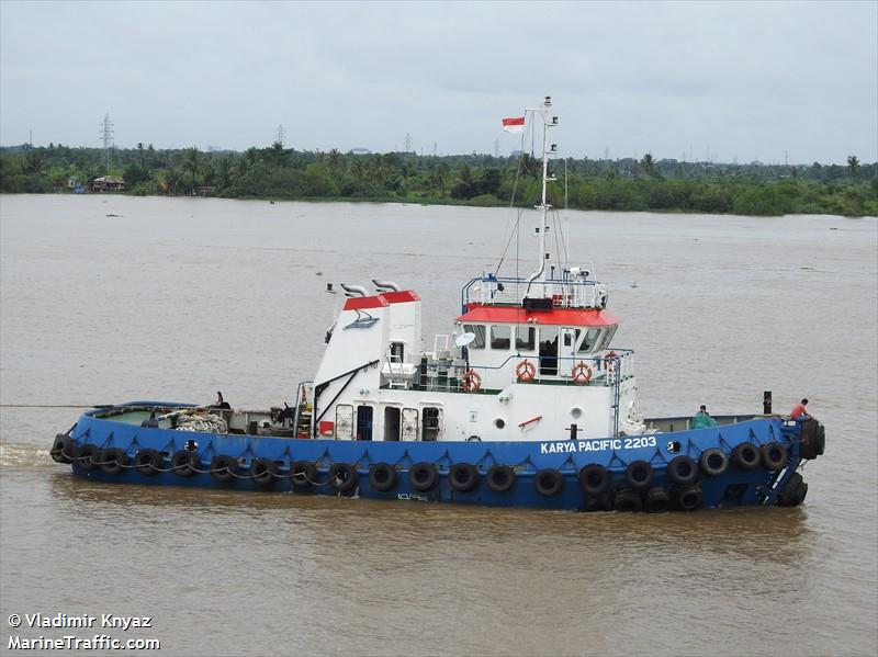 karya pacific 2203 (Tug) - IMO , MMSI 525200090 under the flag of Indonesia