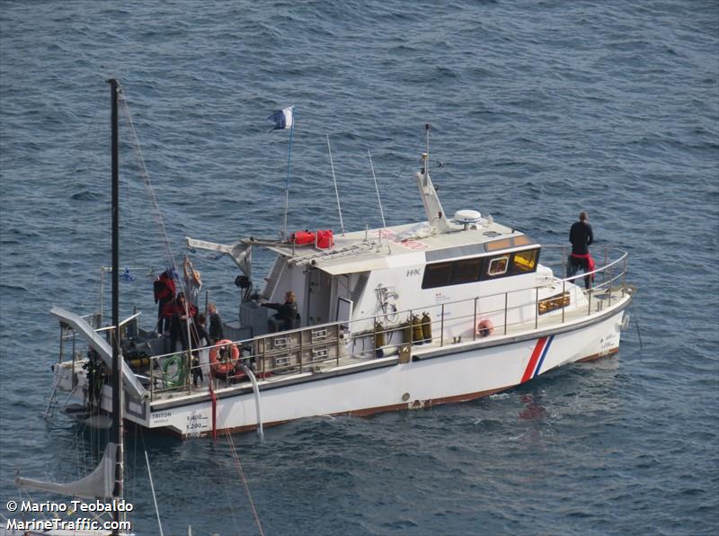 triton (Dredging or UW ops) - IMO , MMSI 227456810, Call Sign FAE2400 under the flag of France