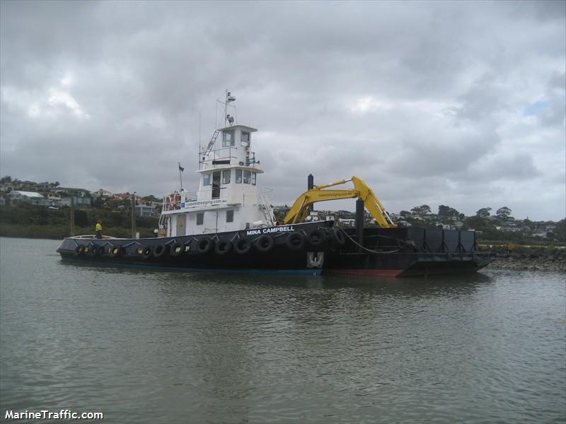 mina campbell (Tug) - IMO , MMSI 518398000, Call Sign E5U2348 under the flag of Cook Islands