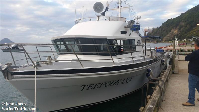 teepookana (Fishing vessel) - IMO , MMSI 512001495, Call Sign ZMG2258 under the flag of New Zealand