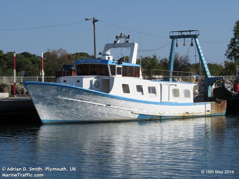 fv nene francine (Fishing vessel) - IMO , MMSI 227316290, Call Sign FP4711 under the flag of France