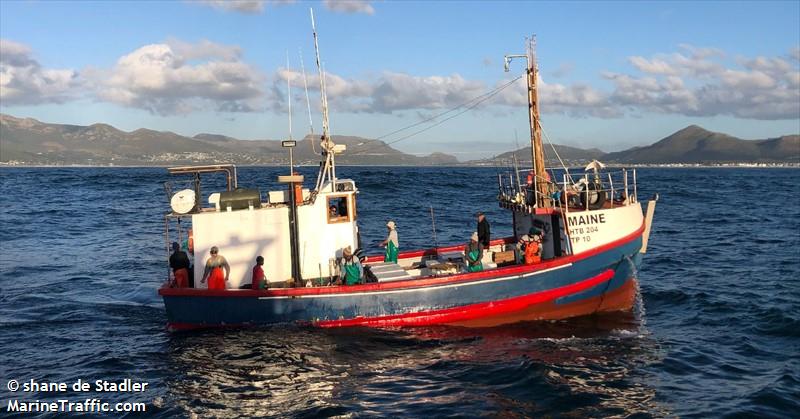 maine (Fishing vessel) - IMO , MMSI 601027100, Call Sign ZR8767 under the flag of South Africa