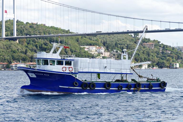 muhsin reis (Fishing vessel) - IMO , MMSI 271072335, Call Sign TCA2314 under the flag of Turkey