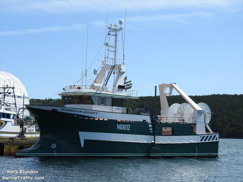 russells legacy (Fishing vessel) - IMO , MMSI 316041365 under the flag of Canada