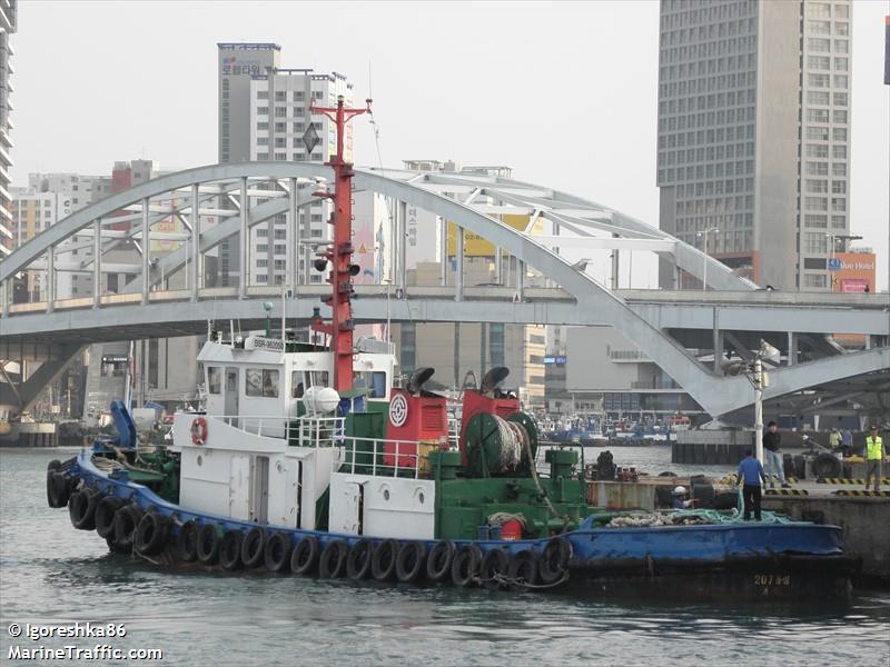 207 dong sung ho (Tug) - IMO , MMSI 440001650, Call Sign 962050 under the flag of Korea