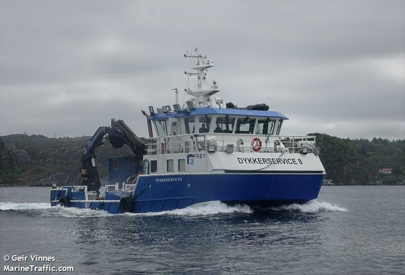 dykkerservice 8 (Dredging or UW ops) - IMO , MMSI 257252800, Call Sign  LG6969 under the flag of Norway