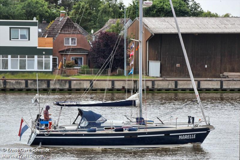 narelle (Sailing vessel) - IMO , MMSI 244030184, Call Sign PE3890 under the flag of Netherlands