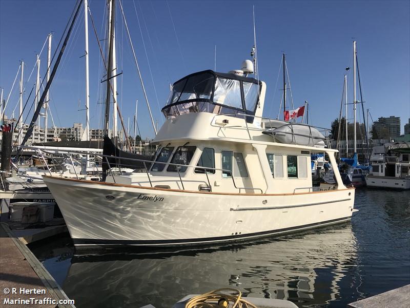 emelyn (Pleasure craft) - IMO , MMSI 316016693, Call Sign CFA3231 under the flag of Canada