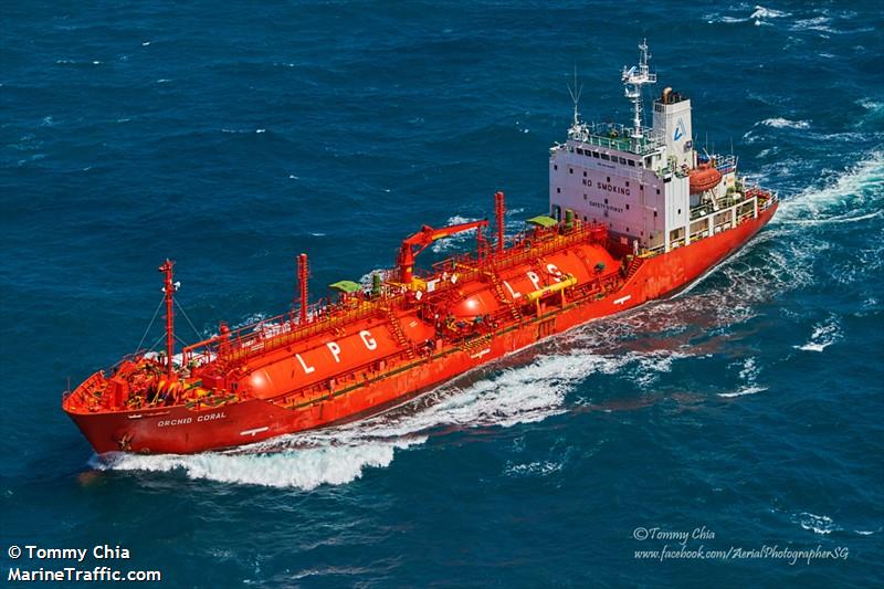 orchid coral (LPG Tanker) - IMO 9526980, MMSI 351320000, Call Sign 3FZG3 under the flag of Panama