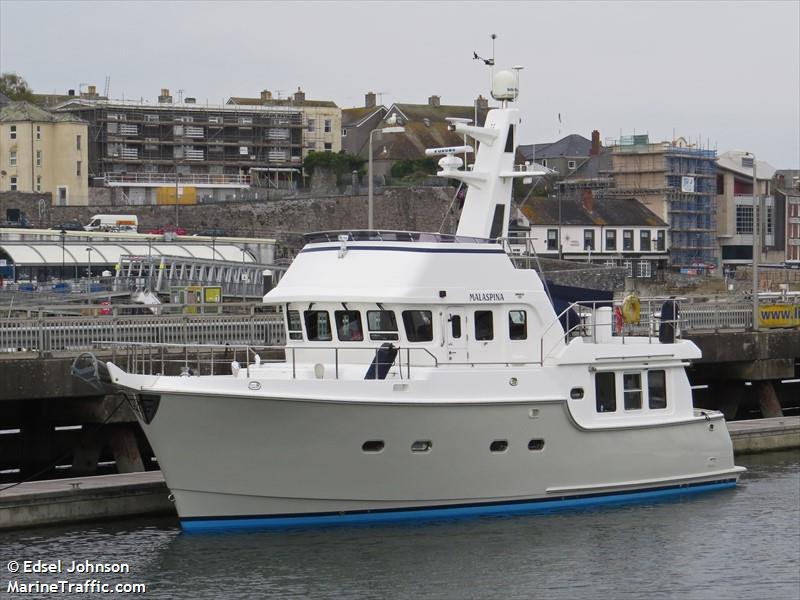 malaspina (Pleasure craft) - IMO , MMSI 232011556, Call Sign MBYO2 under the flag of United Kingdom (UK)