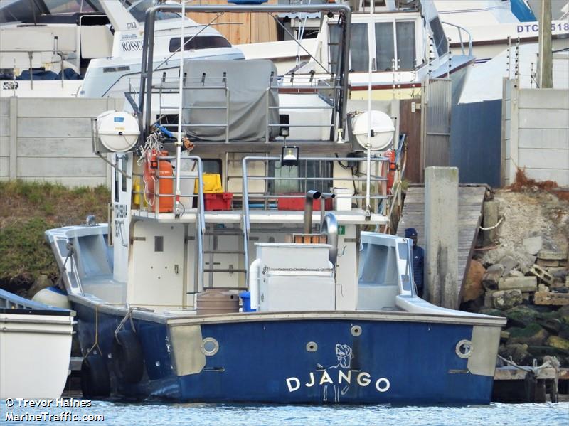 django (Fishing vessel) - IMO , MMSI 601332900, Call Sign ZR2278 under the flag of South Africa