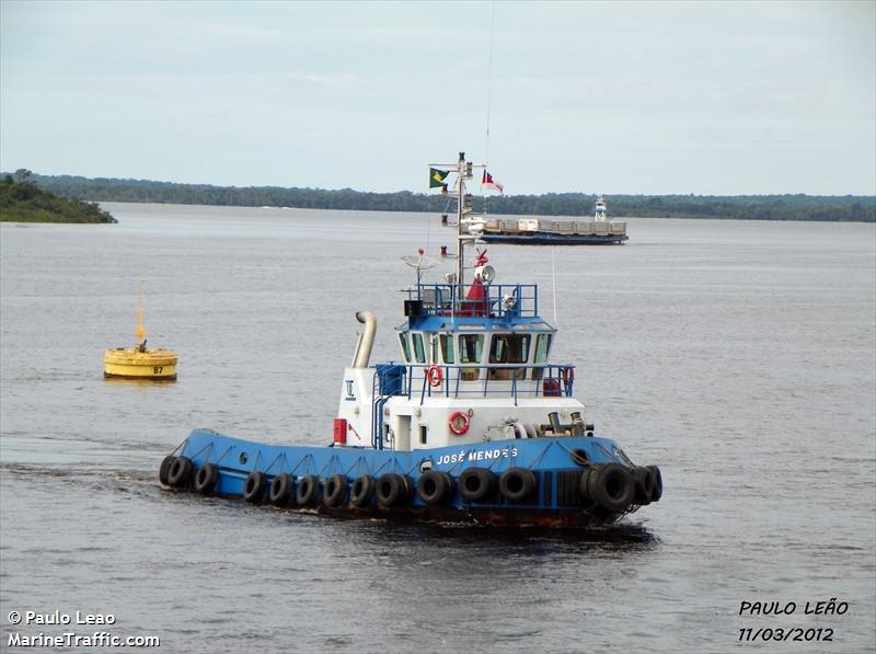 jose mendes (Towing vessel (tow>200)) - IMO , MMSI 710001678, Call Sign PS7906 under the flag of Brazil