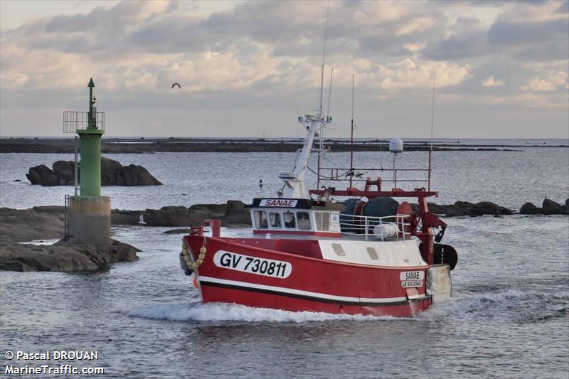 fv sanae (Fishing vessel) - IMO , MMSI 228396000, Call Sign FGRJ under the flag of France