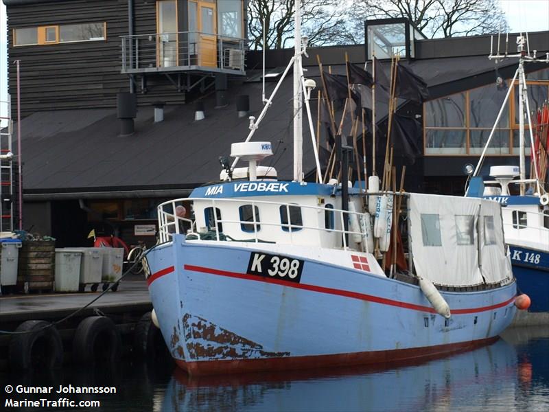 mia k398 (Fishing vessel) - IMO , MMSI 219005719, Call Sign XP3659 under the flag of Denmark