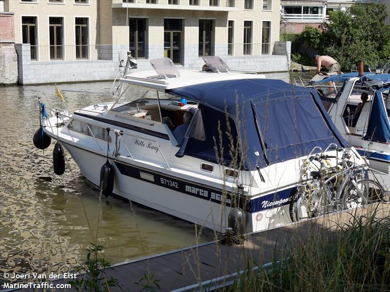 witte raaf (Pleasure craft) - IMO , MMSI 205829010, Call Sign OR8290 under the flag of Belgium