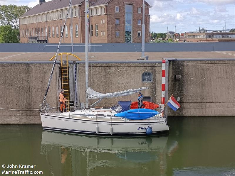 dhelios (Sailing vessel) - IMO , MMSI 244620332, Call Sign PF4703 under the flag of Netherlands