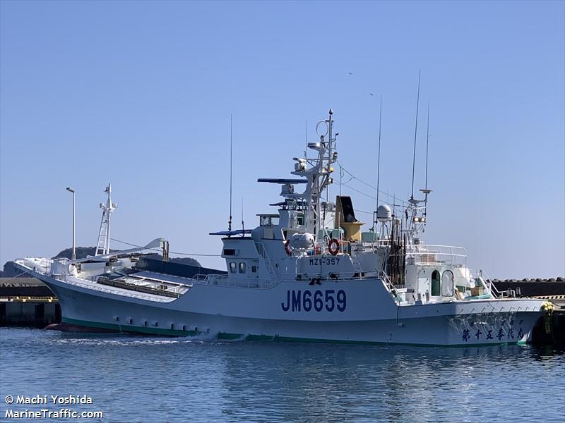 kotoshiromaru no.15 (Fishing vessel) - IMO , MMSI 431763000, Call Sign JM6659 under the flag of Japan