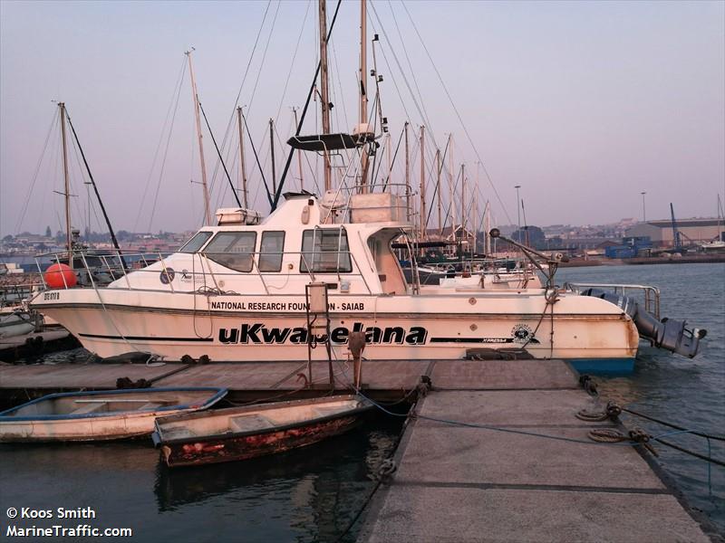 ukwabelana (Pleasure craft) - IMO , MMSI 601119800, Call Sign ZR8182 under the flag of South Africa