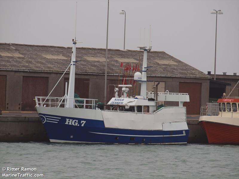 niels jensen (Fishing vessel) - IMO , MMSI 219009591, Call Sign OU7442 under the flag of Denmark