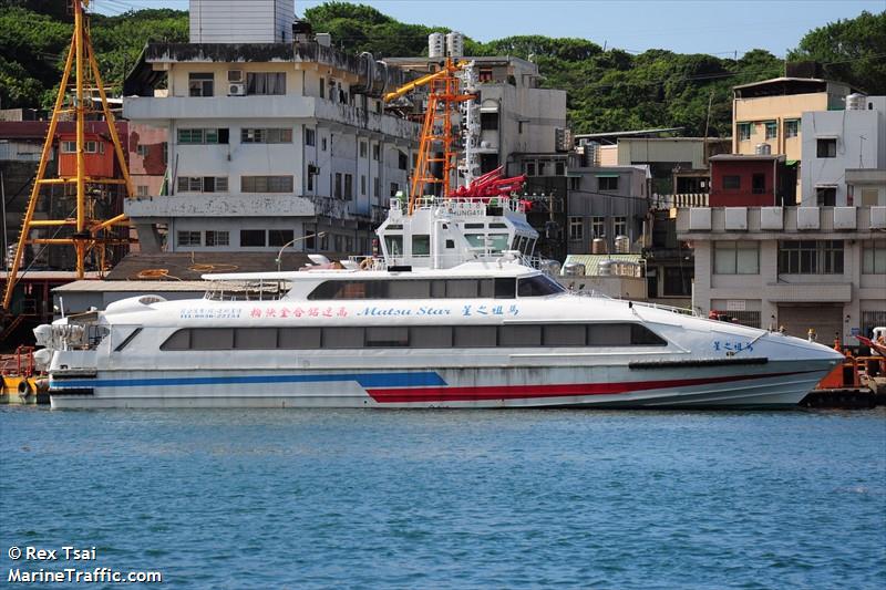 matsu star (Passenger ship) - IMO , MMSI 416004045, Call Sign SSD under the flag of Taiwan