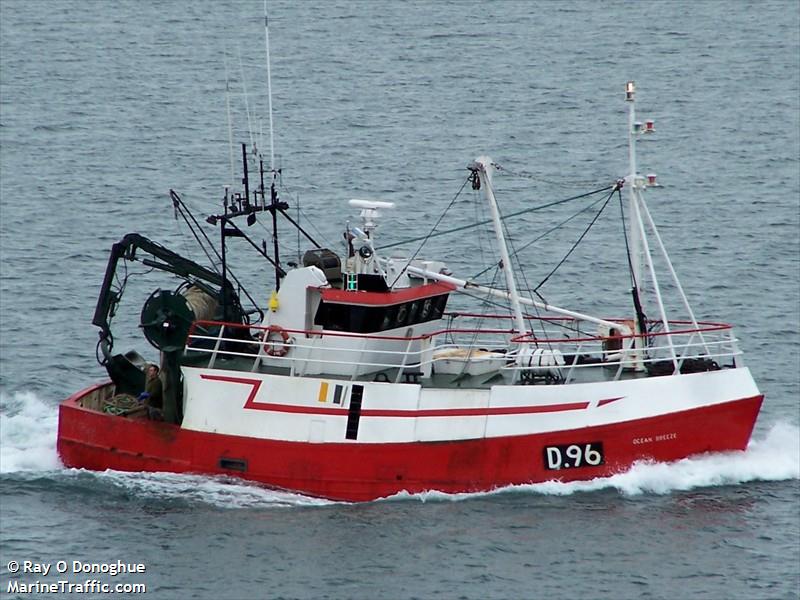ocean breeze (Fishing vessel) - IMO , MMSI 250000864, Call Sign EIAS4 under the flag of Ireland