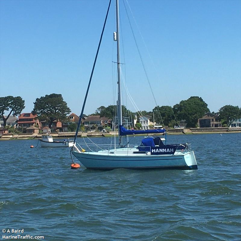 hannah (Sailing vessel) - IMO , MMSI 235112017, Call Sign MCUP2 under the flag of United Kingdom (UK)