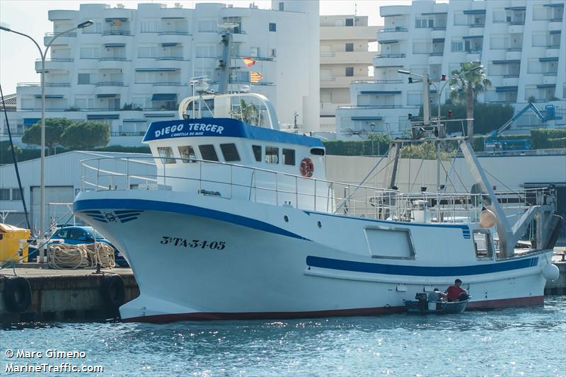 diego tercer (Fishing vessel) - IMO , MMSI 224147190, Call Sign EA8089 under the flag of Spain