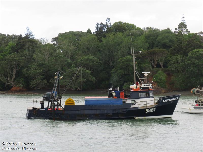 lady hamilton (Fishing vessel) - IMO , MMSI 512000121, Call Sign ZM6955 under the flag of New Zealand