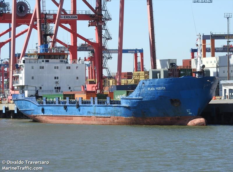 plata feeder (General Cargo Ship) - IMO 7822524, MMSI 755002000, Call Sign ZPQA under the flag of Paraguay