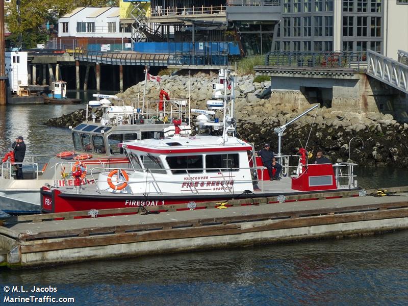 fireboat 1 (Other type) - IMO , MMSI 316035956, Call Sign CFA2572 under the flag of Canada