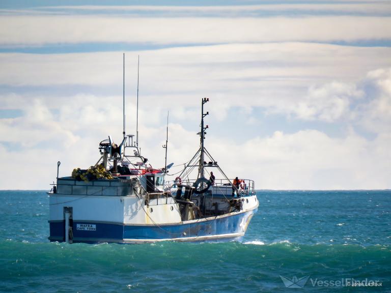 wafra (Fishing vessel) - IMO , MMSI 601138800, Call Sign ZRQW under the flag of South Africa