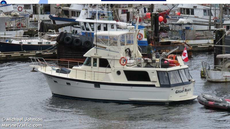 great bear ii (Pleasure craft) - IMO , MMSI 316008834, Call Sign CFG7540 under the flag of Canada