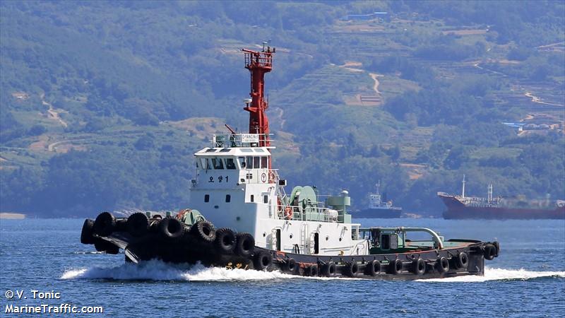 samjung no1 (Tug) - IMO 8516457, MMSI 440009400, Call Sign D9MP under the flag of Korea