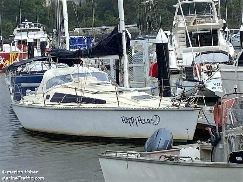 happy hours (Sailing vessel) - IMO , MMSI 503501800 under the flag of Australia