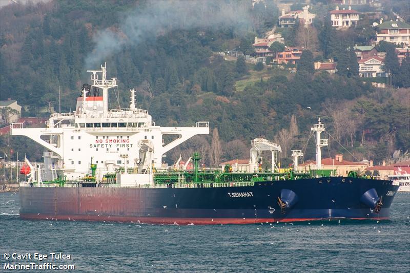 t.semahat (Crude Oil Tanker) - IMO 9804148, MMSI 271045353, Call Sign TCA4692 under the flag of Turkey